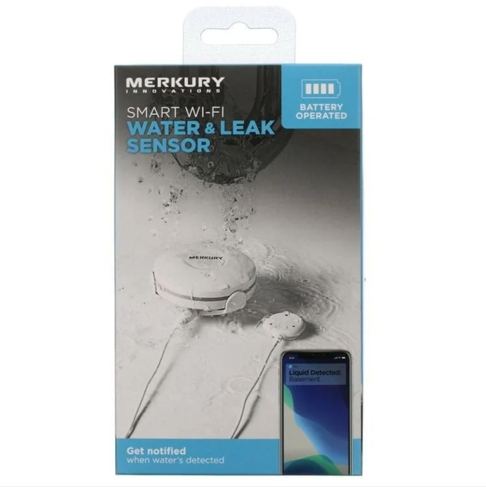 NEW Merkury Innovations Smart Wi-Fi Water Leak & Flood Sensor